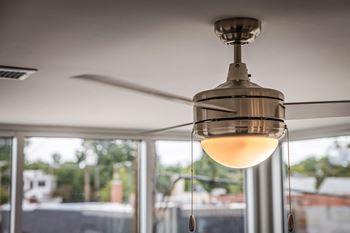 Modern finishes such as granite countertops and digital thermostats